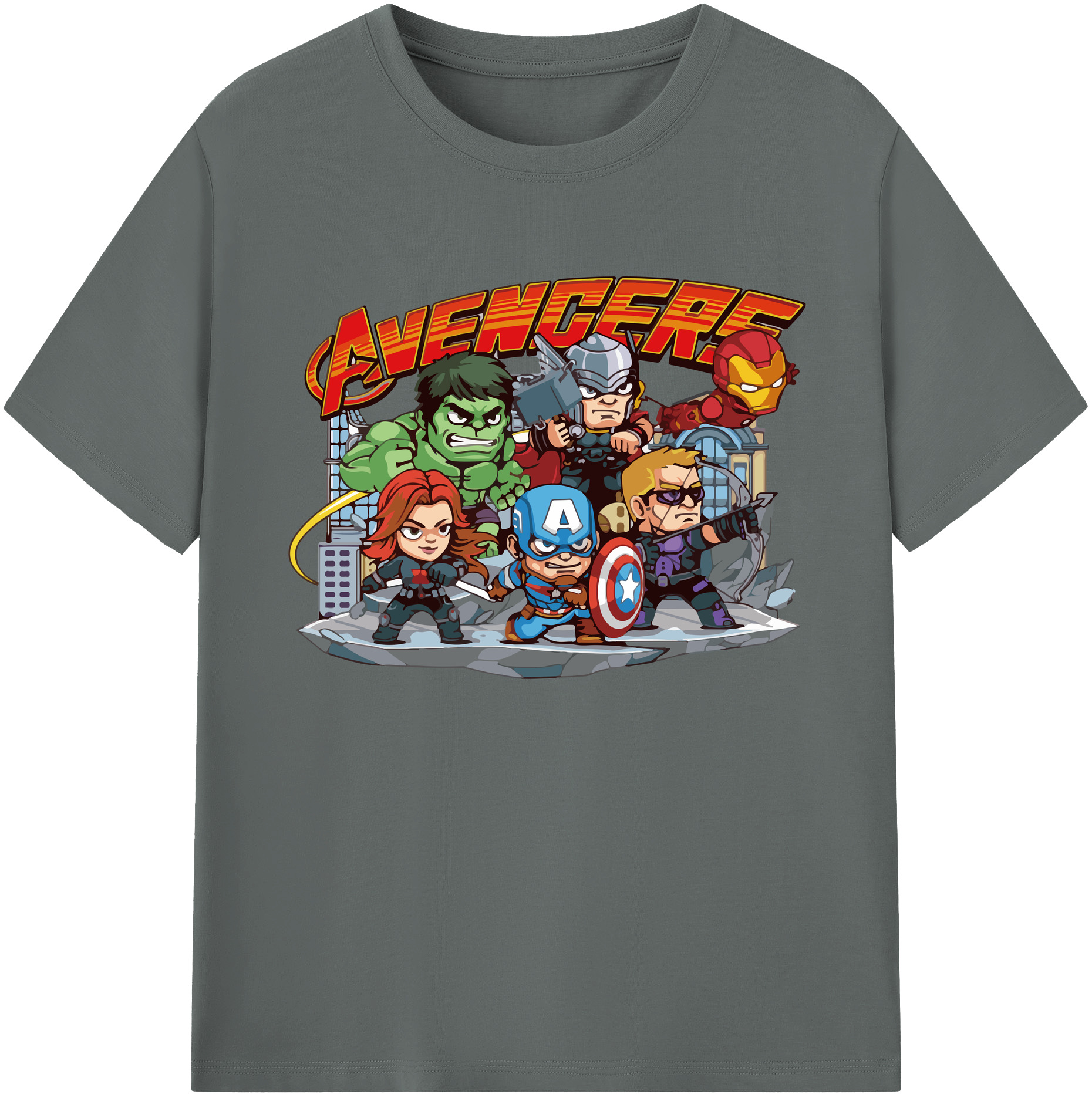 （画像用） アベンジャーズ The Avengers 綿100％ メンズ半袖Tシャツ｜肌触りやわらか＆通気性